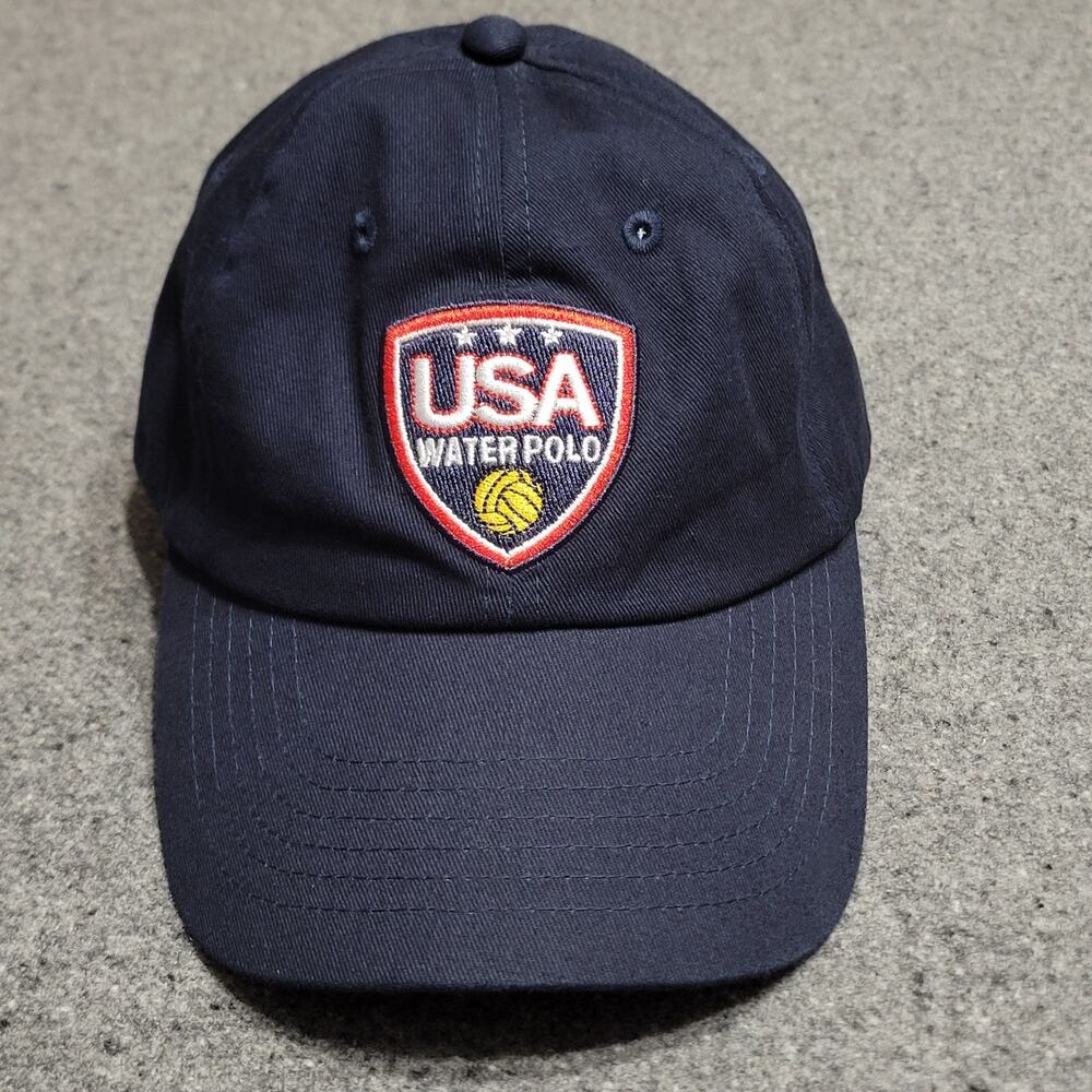 USA Water Polo Hat Baseball Dad Cap Men Blue Olympic Adjustable Strapback Adult